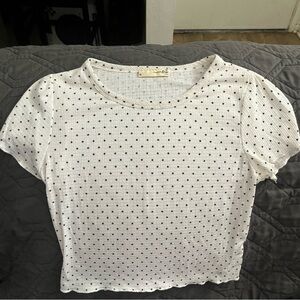 Forever 21 White Top with Black Star Design